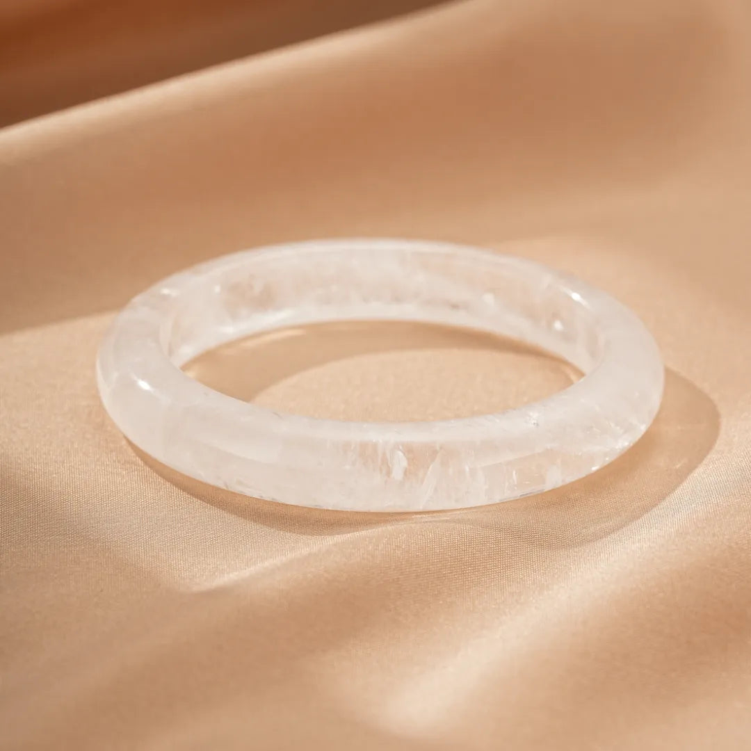 Lebensquelle Plus Braccile Con Cristalli Di Rocca, 10 Mm, Elastico - Pietre Naturali Uniche