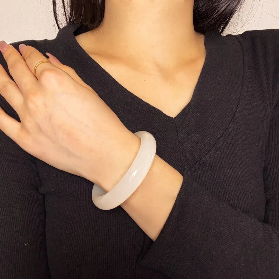 Armband aus weißem Jade "Innere Ruhe"