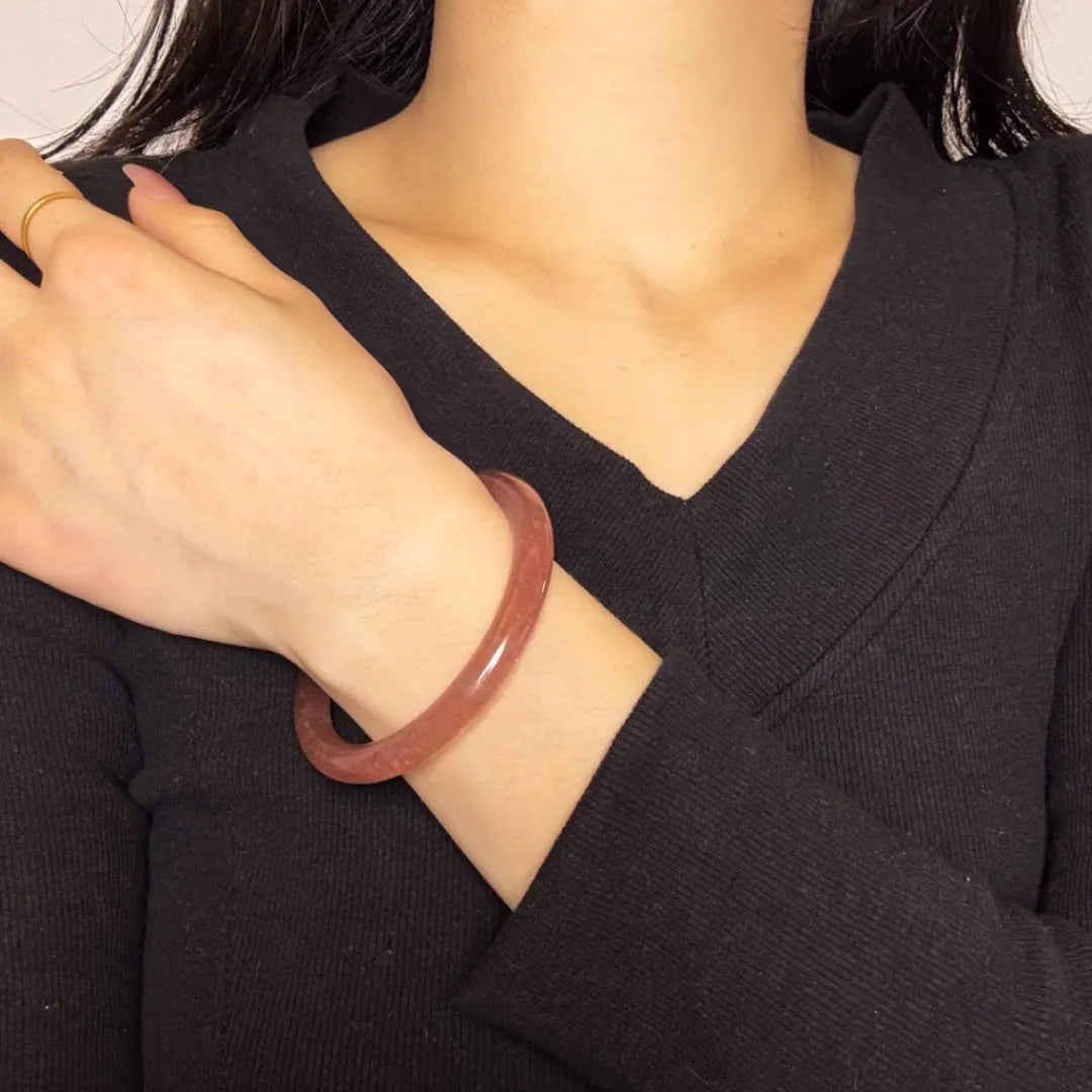 Armband aus Quarz Erdbeere "Fröhliche Liebe"