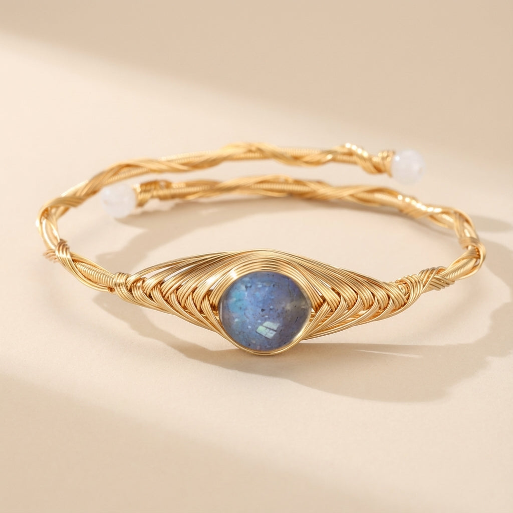 Labradorite Bracelet "Clairvoyance" Gold