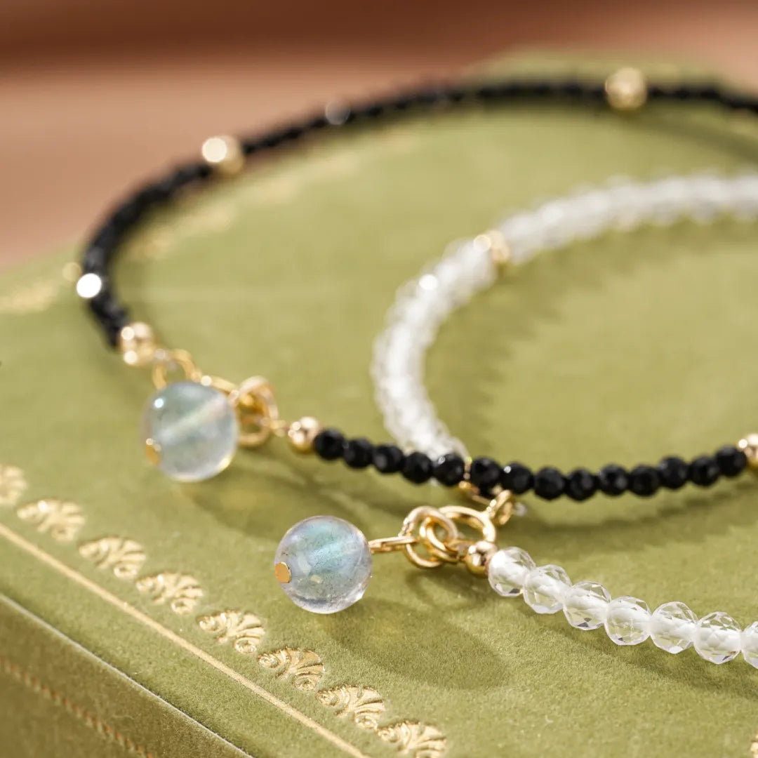 Armband Labradorit und Bergkristall "Intensiver Charme"