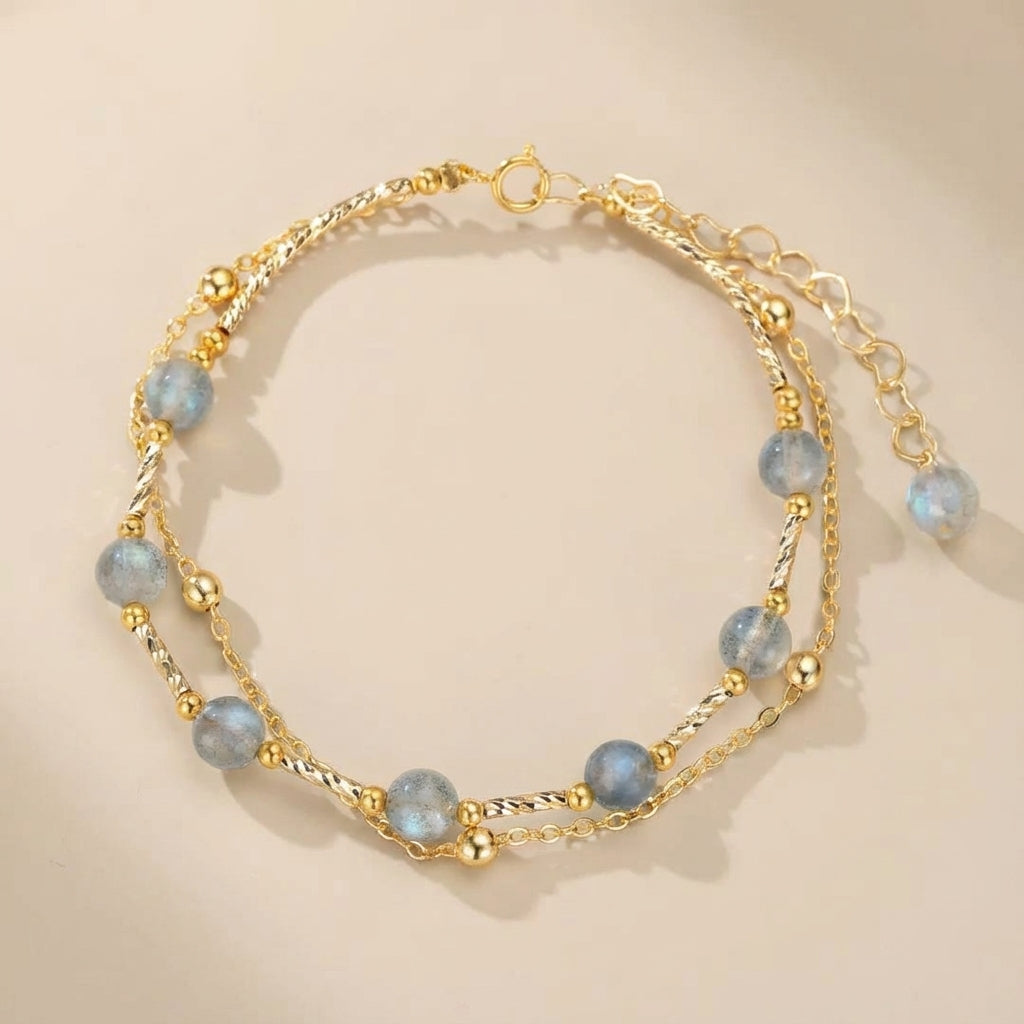 Labradorite Bracelet "Lunar Light" Gold