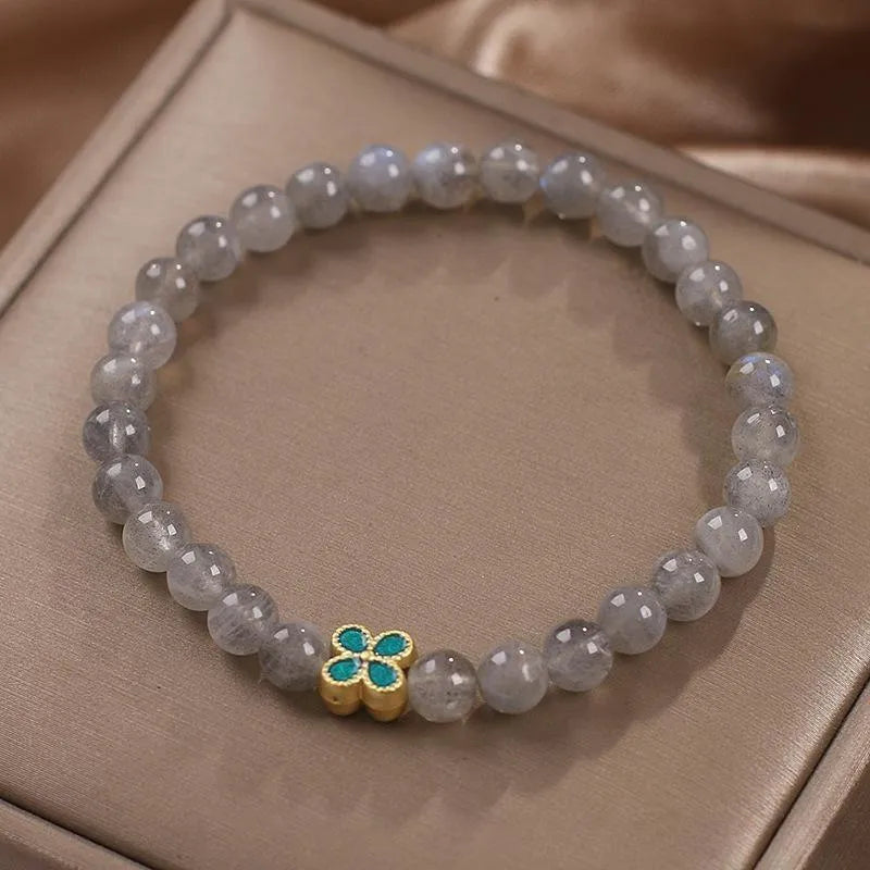 Labradorite Clover Bracelet "Flower of Luck"