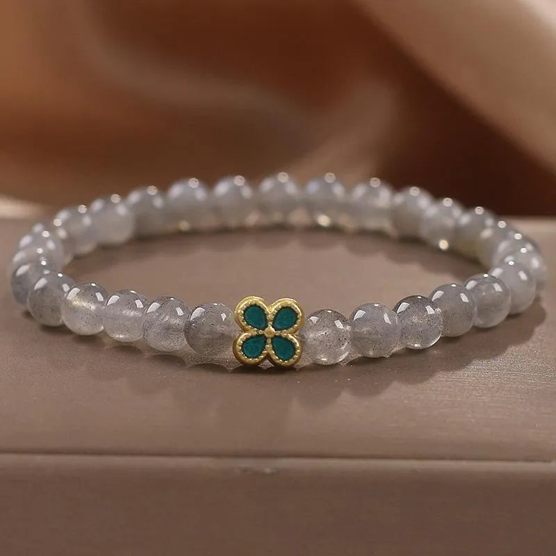 Labradorite Clover Bracelet "Flower of Luck"