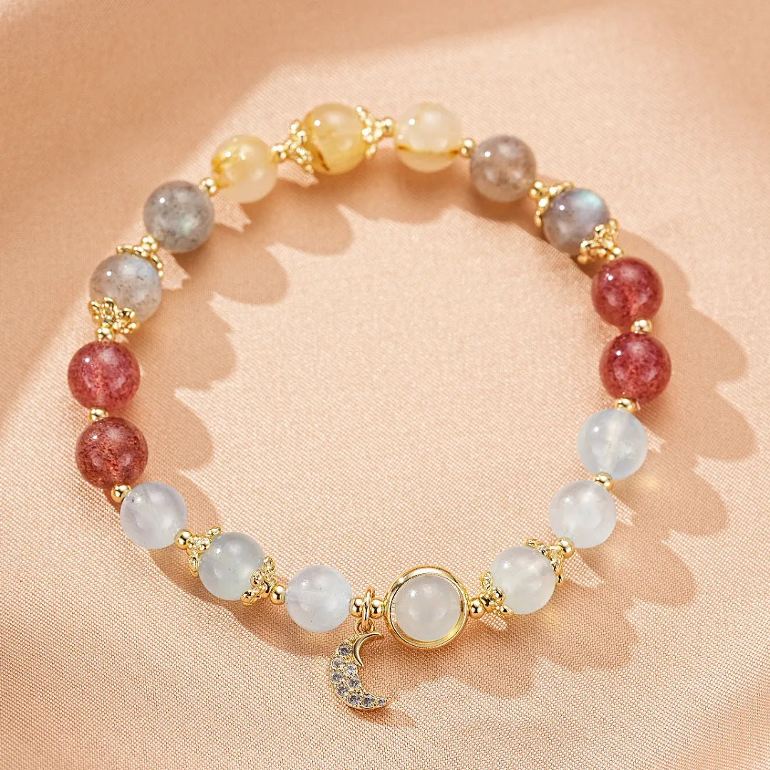 Armband Labradorit und Aquamarin "Poetische Sanftheit"