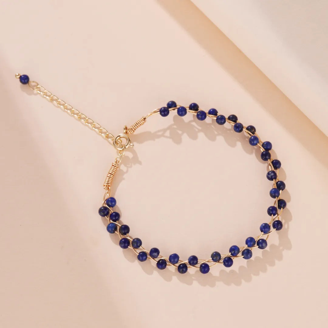 Lapis Lazuli Bracelet "Nocturnal Vine" Gold