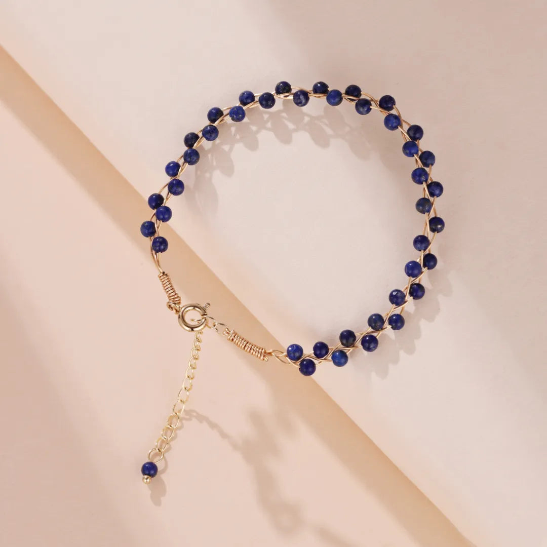 Lapis Lazuli Bracelet "Nocturnal Vine" Gold