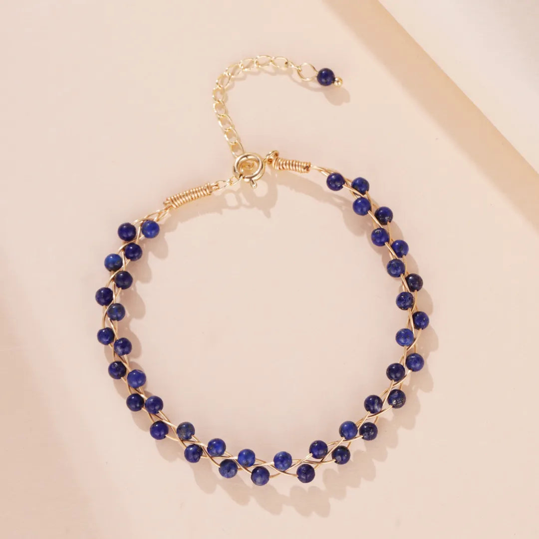 Lapis Lazuli Bracelet "Nocturnal Vine" Gold