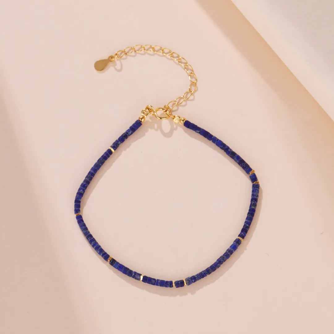 Armband Lapis Lazuli "Nuit Boréale" Silber