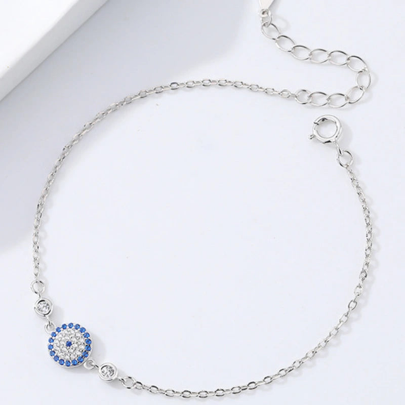 Silver Evil Eye "Silver Mirage" Bracelet