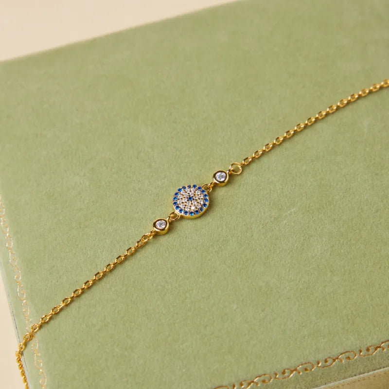 Gold-plated Silver "Celestial Mirage" Evil Eye Bracelet