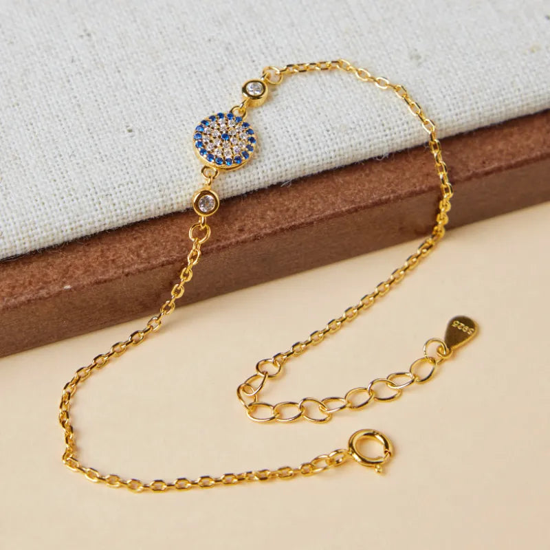 Gold-plated Silver "Celestial Mirage" Evil Eye Bracelet