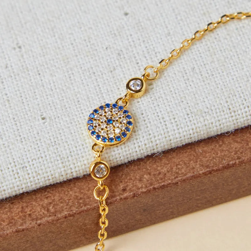 Gold-plated Silver "Celestial Mirage" Evil Eye Bracelet