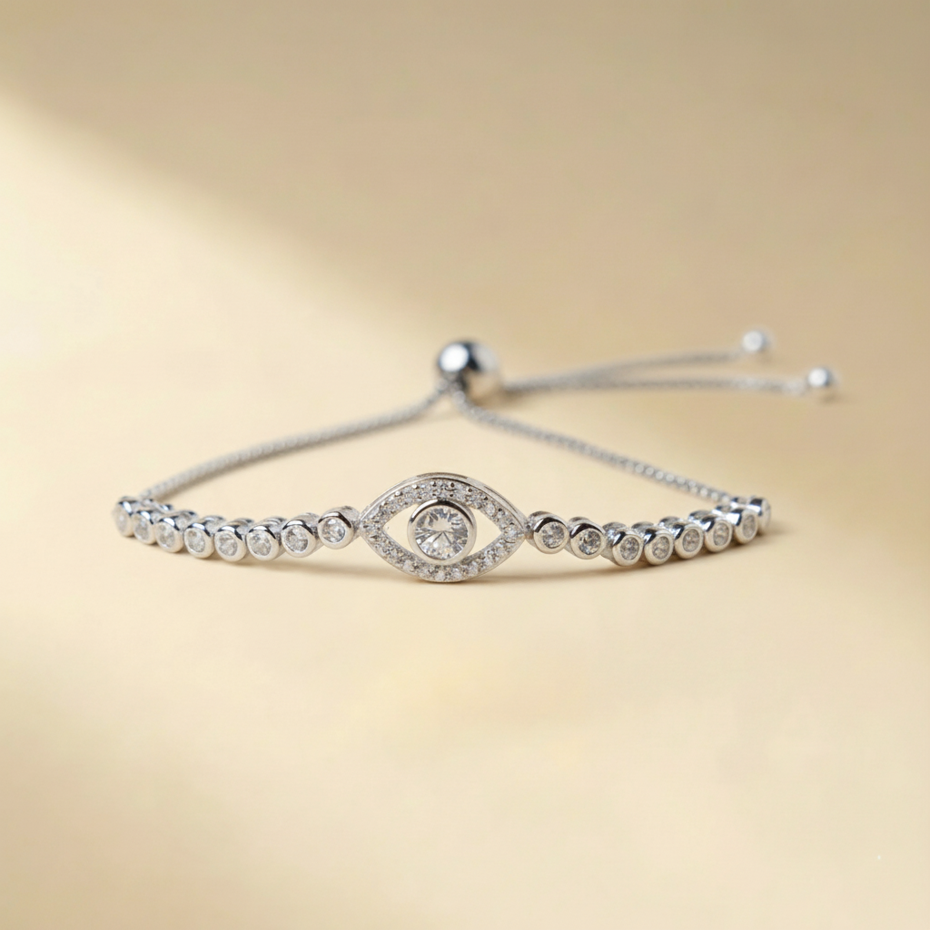 Bracelet Mauvais Œil "Regard Astral" Argent