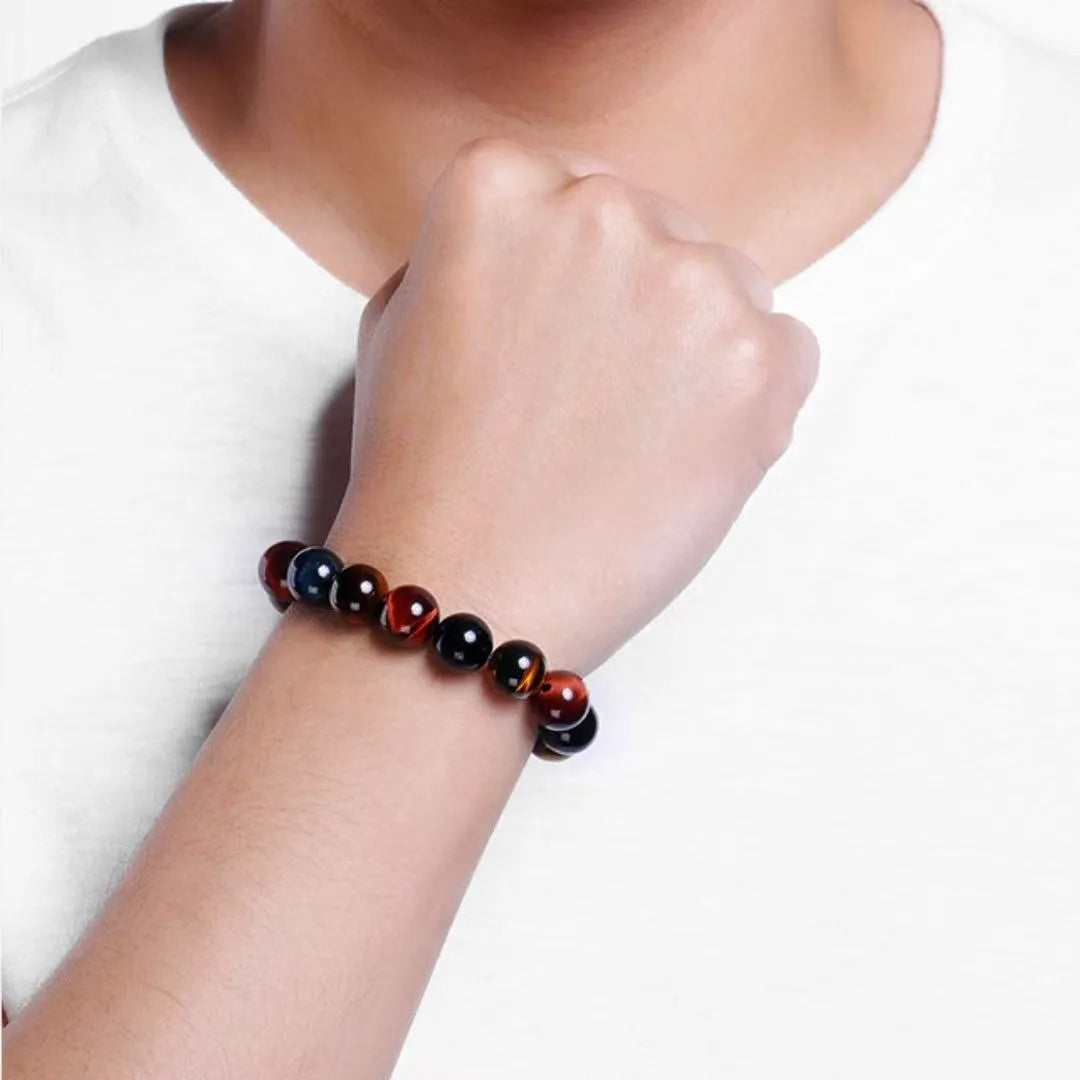 Bracciale Occhio di Tigre Multicolore "Riflessi d'Equilibrio"