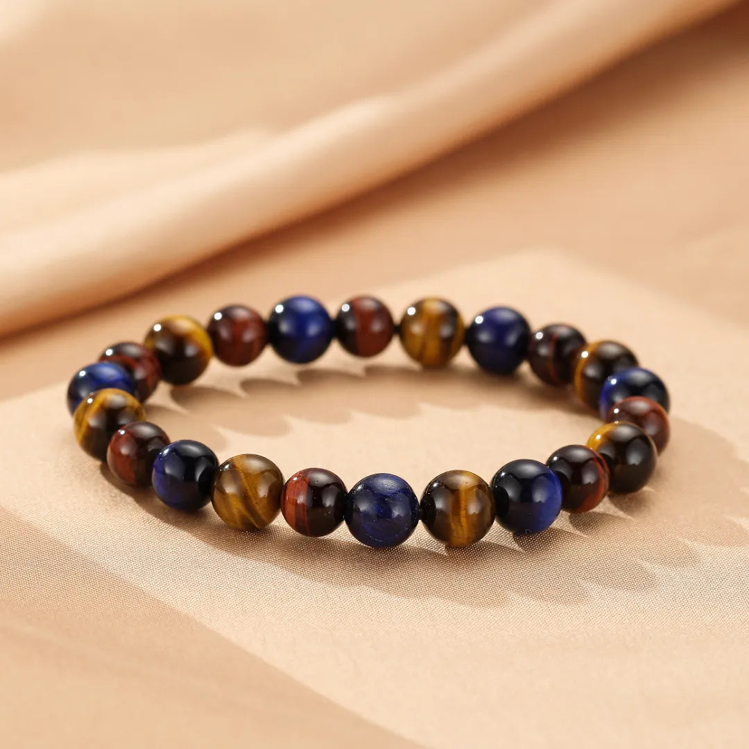 Bracciale Occhio di Tigre Multicolore "Riflessi d'Equilibrio"