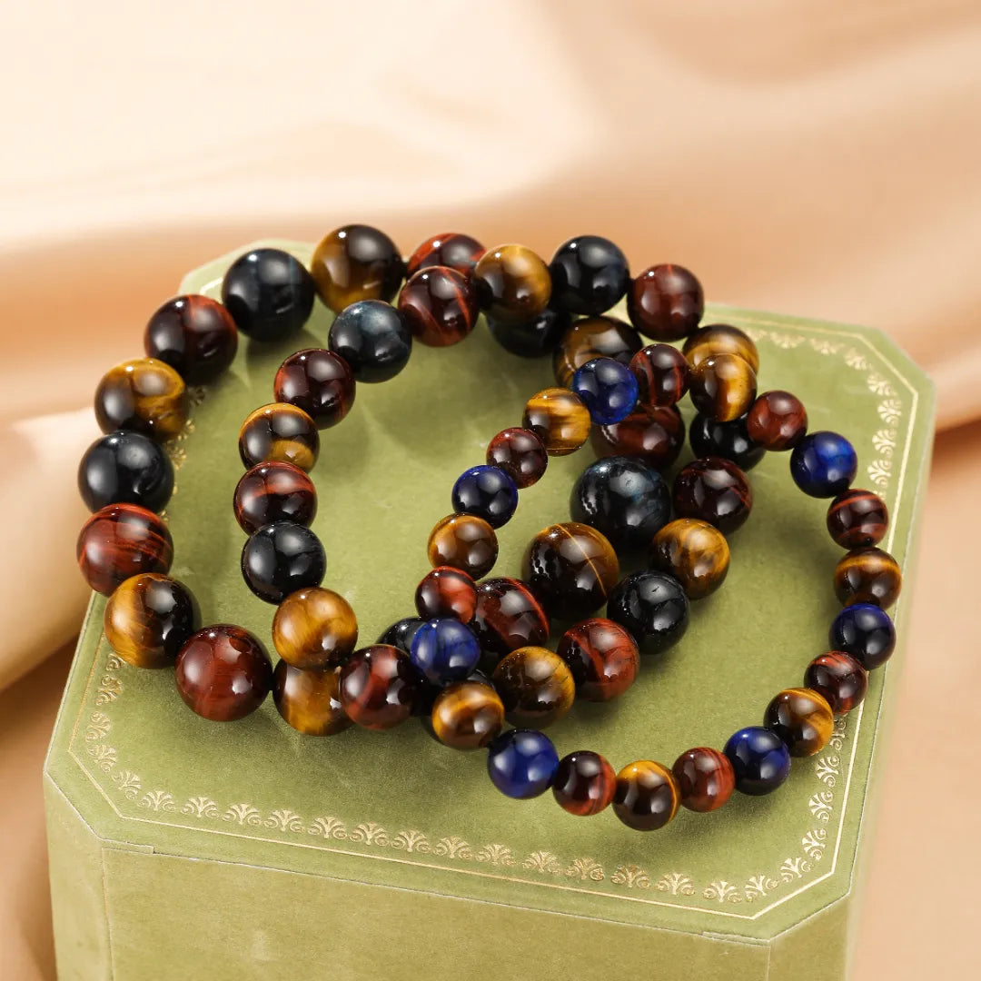 Bracciale Occhio di Tigre Multicolore "Riflessi d'Equilibrio"