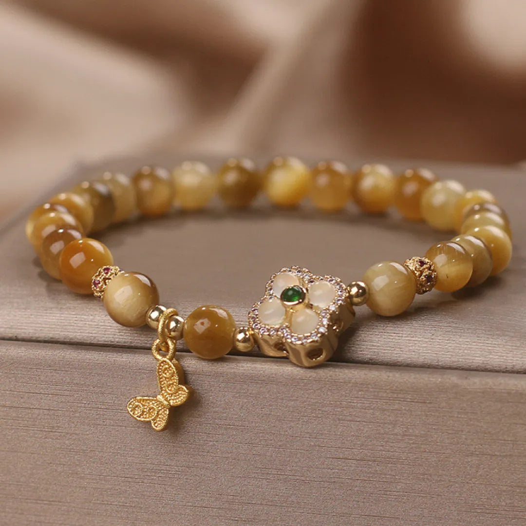 Tiger Eye Bracelet "Lucky Butterfly"