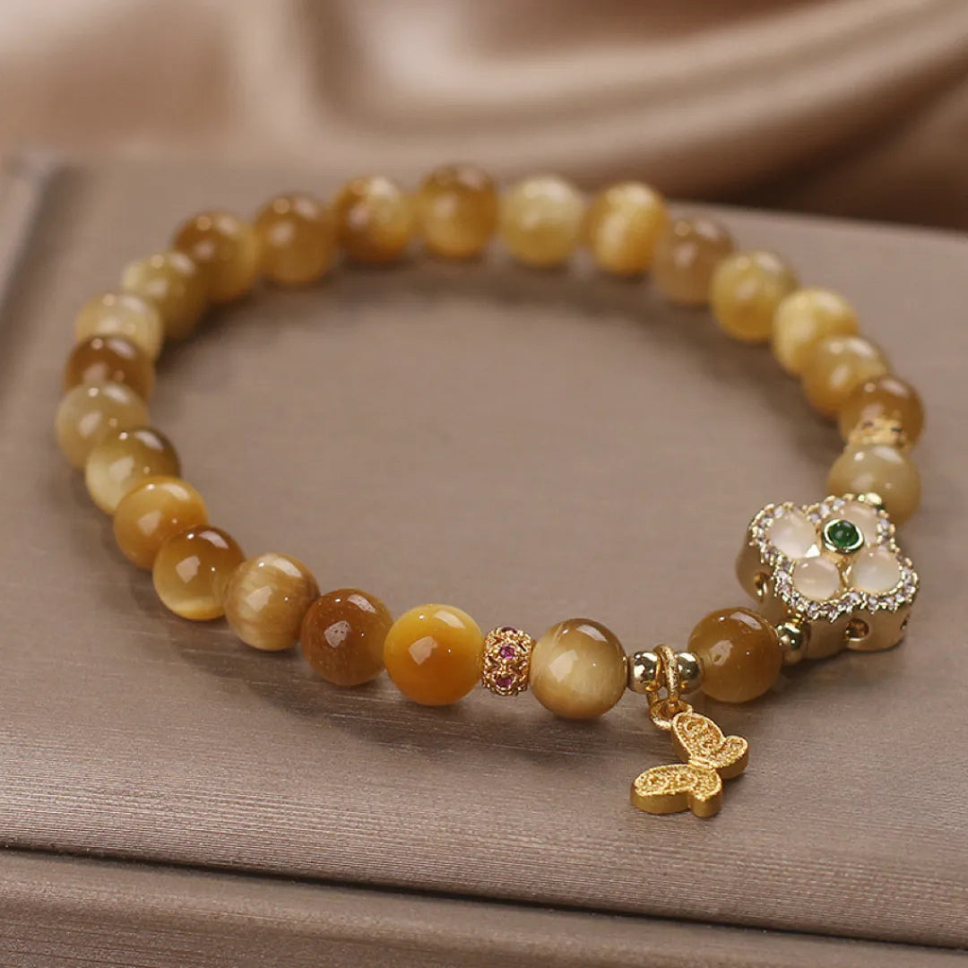 Tiger Eye Bracelet "Lucky Butterfly"