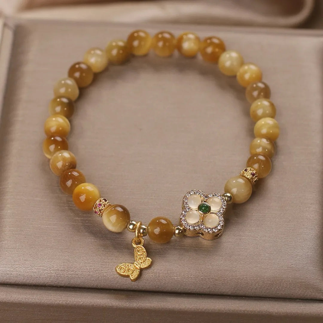 Tiger Eye Bracelet "Lucky Butterfly"