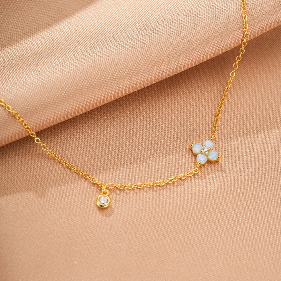 Gold Plated Silver Opal Bracelet "Pure Flower"