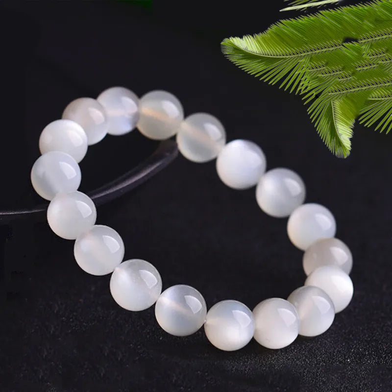 Orecchini Con Pietra Di Luna - Sfere 6 Mm In Argento 925 - Gioiello Energetico Semiprezioso