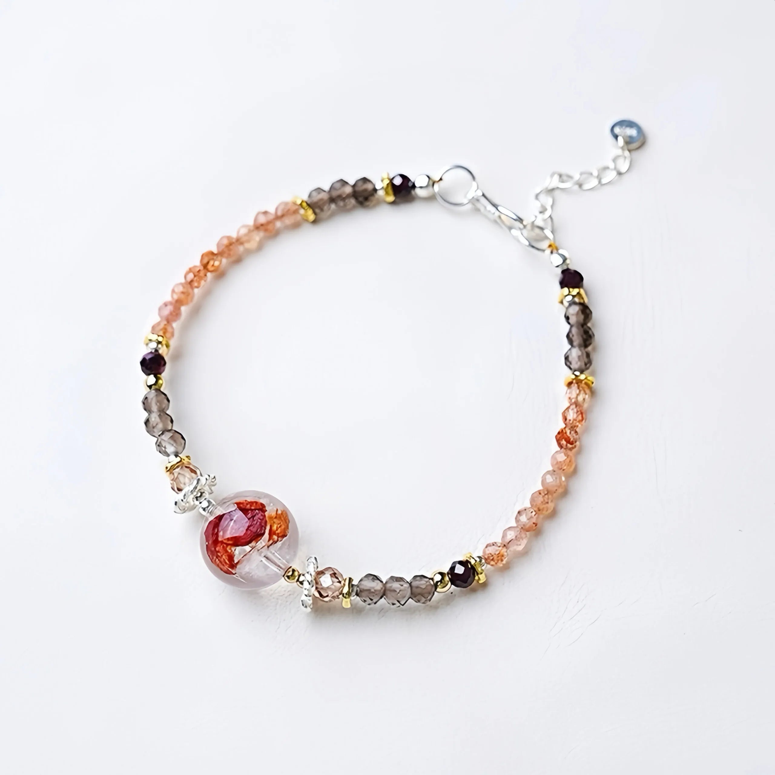 Sunstone Bracelet – Captivating Sparkle, Gold Plated Silver