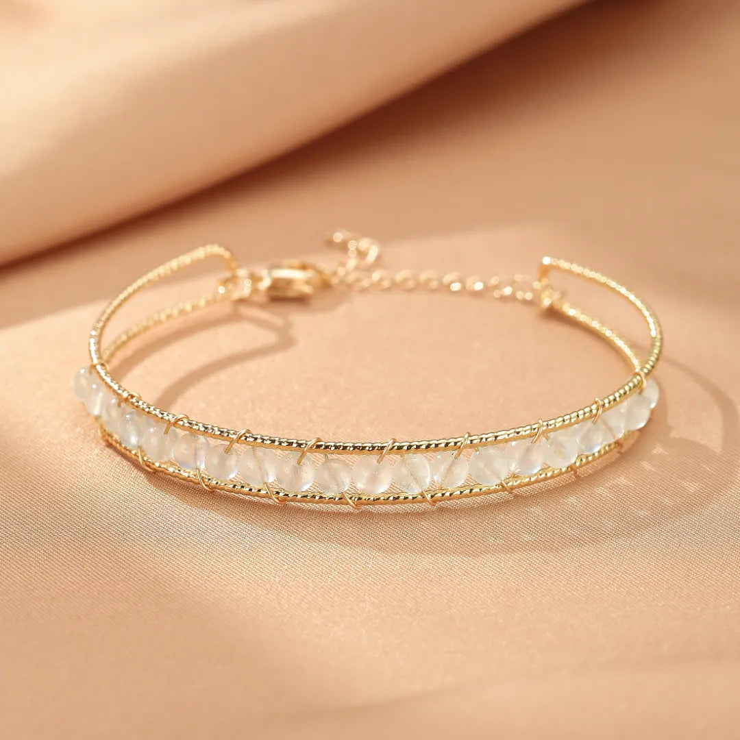 Aigue Marine Armband, Rosenquarz oder Amethyst "Sanfte Energie"