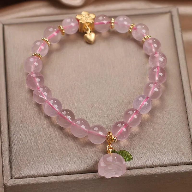 Bracelet Quarzo Rosa "Cerise d'Amour"