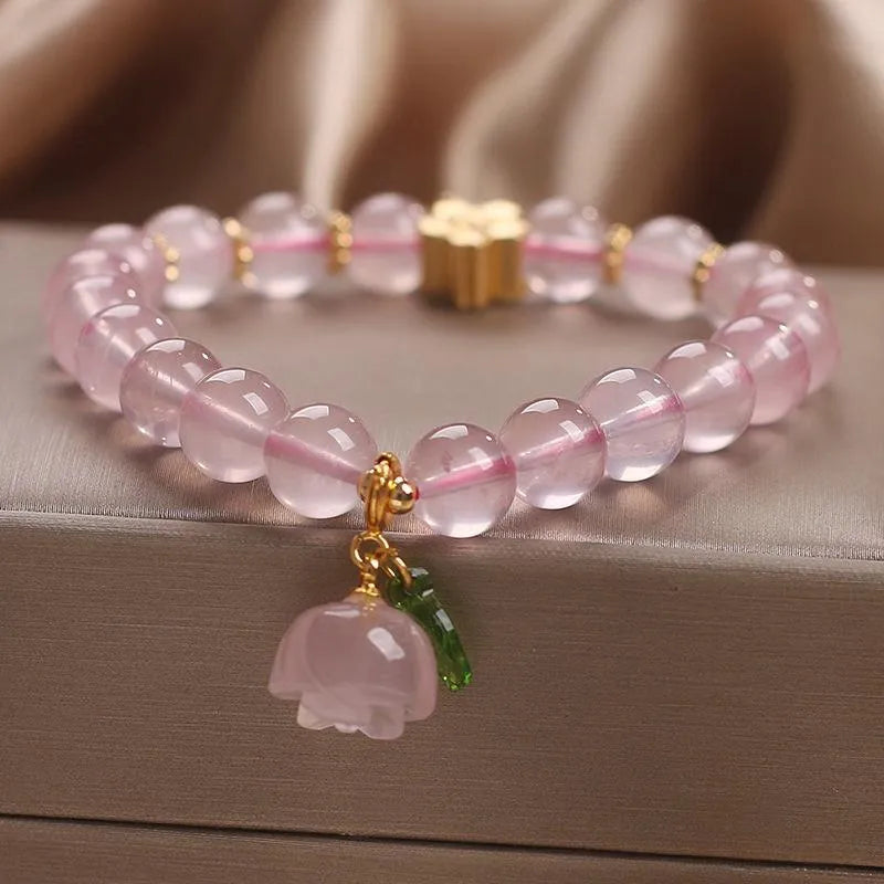 Rose Quartz Bracelet "Cherry of Love"