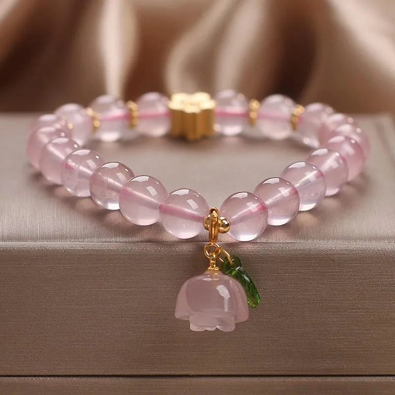 Rose Quartz Bracelet "Cherry of Love"