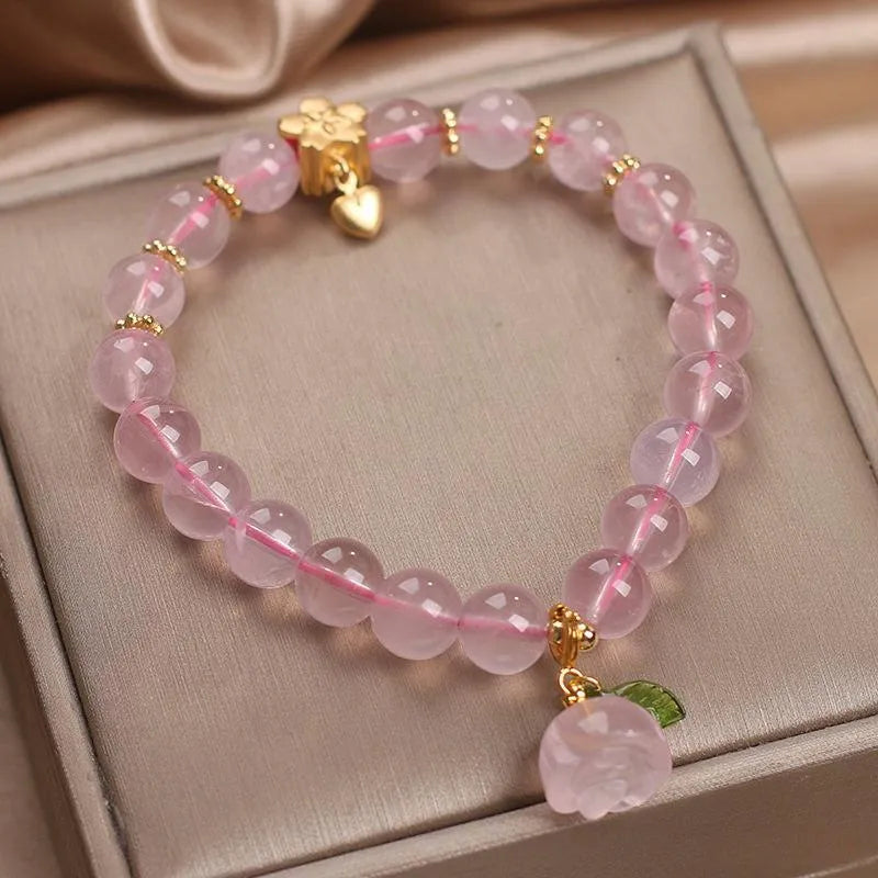 Rose Quartz Bracelet "Cherry of Love"