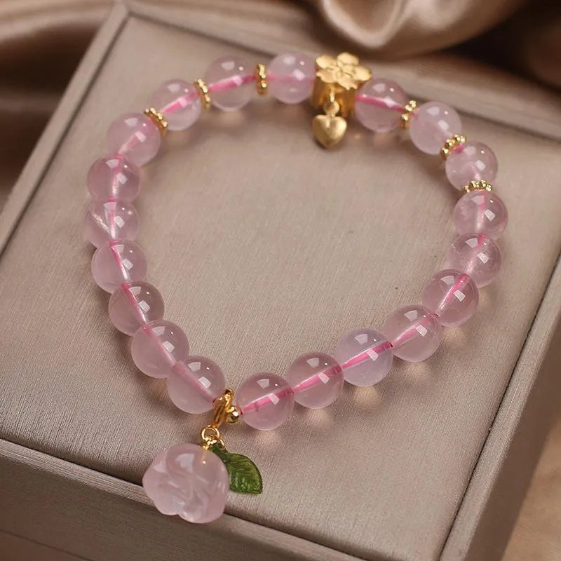 Rose Quartz Bracelet "Cherry of Love"