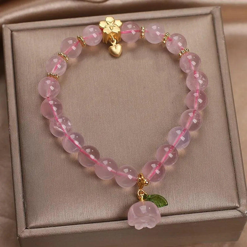 Rose Quartz Bracelet "Cherry of Love"