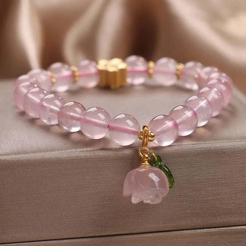 Bracelet Quarzo Rosa "Cerise d'Amour"