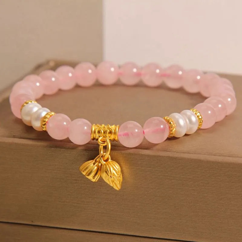 
Pulsera Cuarzo Rosa "Despertar del Loto"