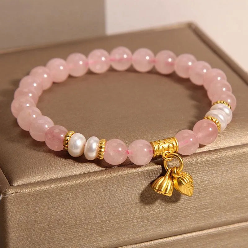 
Pulsera Cuarzo Rosa "Despertar del Loto"