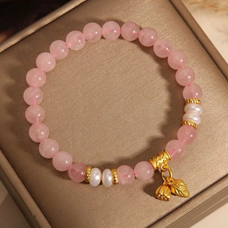 
Pulsera Cuarzo Rosa "Despertar del Loto"