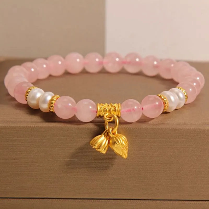 Rose Quartz Bracelet "Awakening of the Lotus"