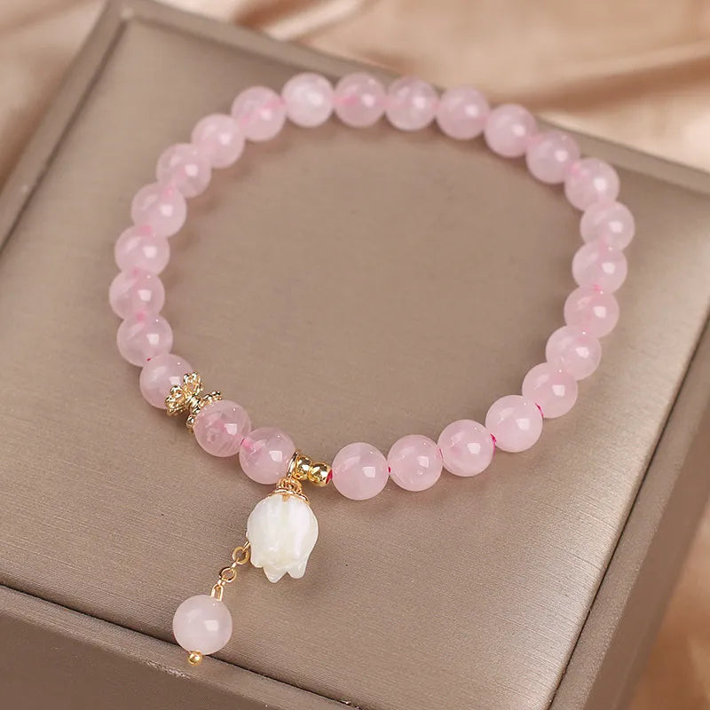 Rose Quartz Bracelet "Tulip"