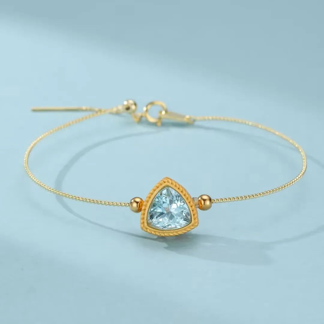Topaz Bracelet "Celestial Harmony" Gold-Plated Silver