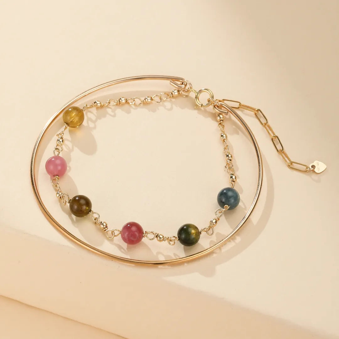 
Bracciale Tormalina "Bellezza Cosmica" Dorato Oro