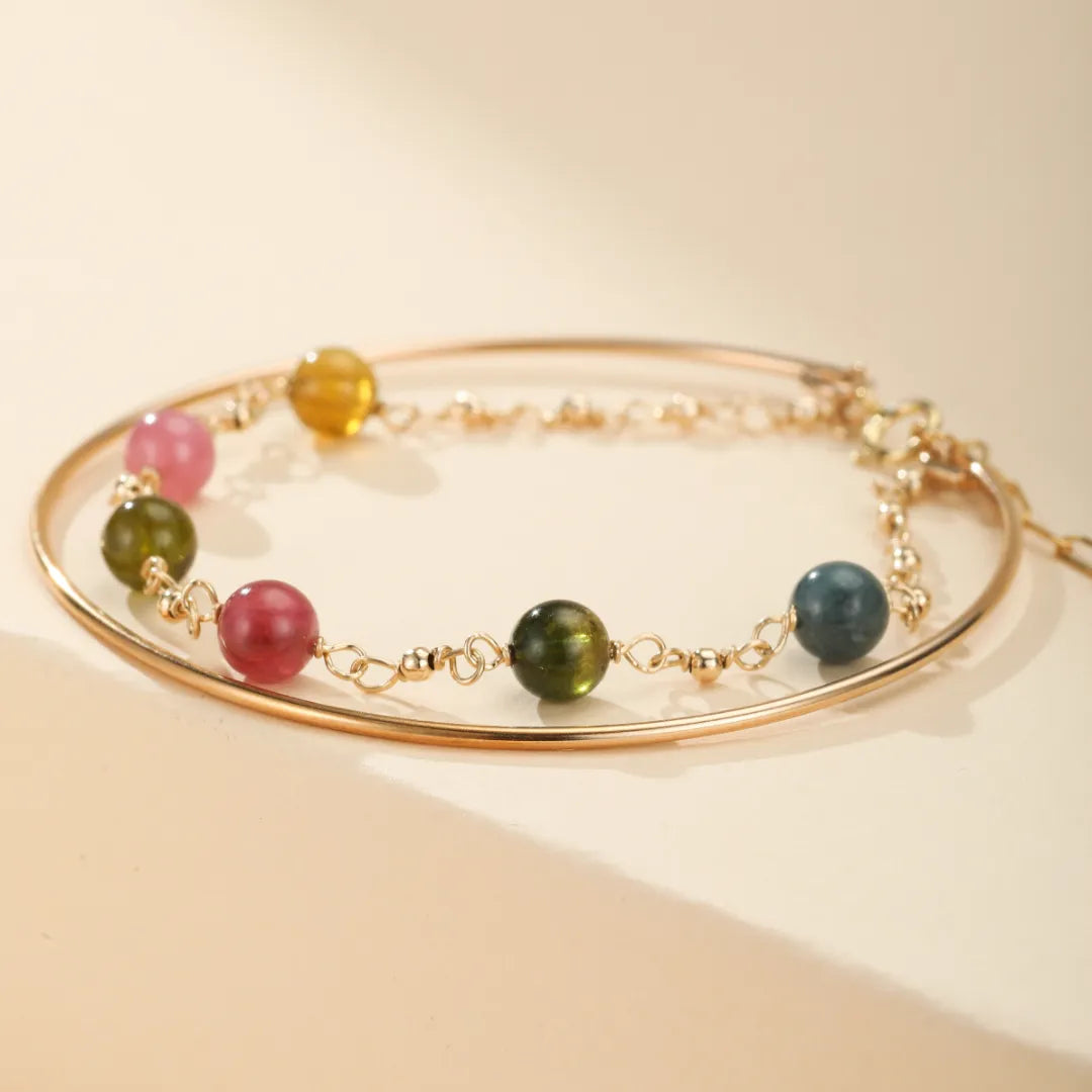 
Bracciale Tormalina "Bellezza Cosmica" Dorato Oro