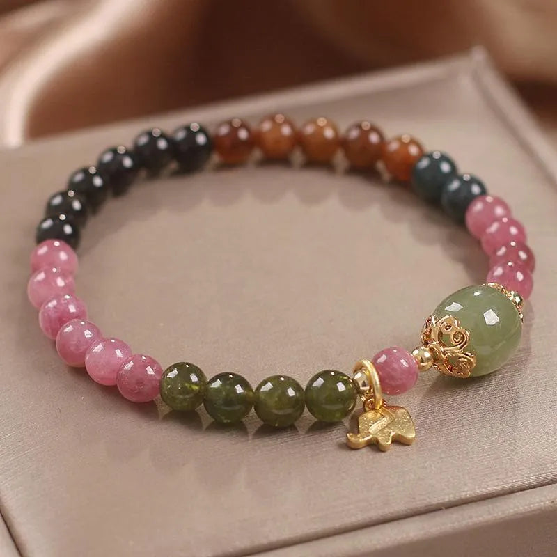 Tourmaline Bracelet "Charming Elephant"