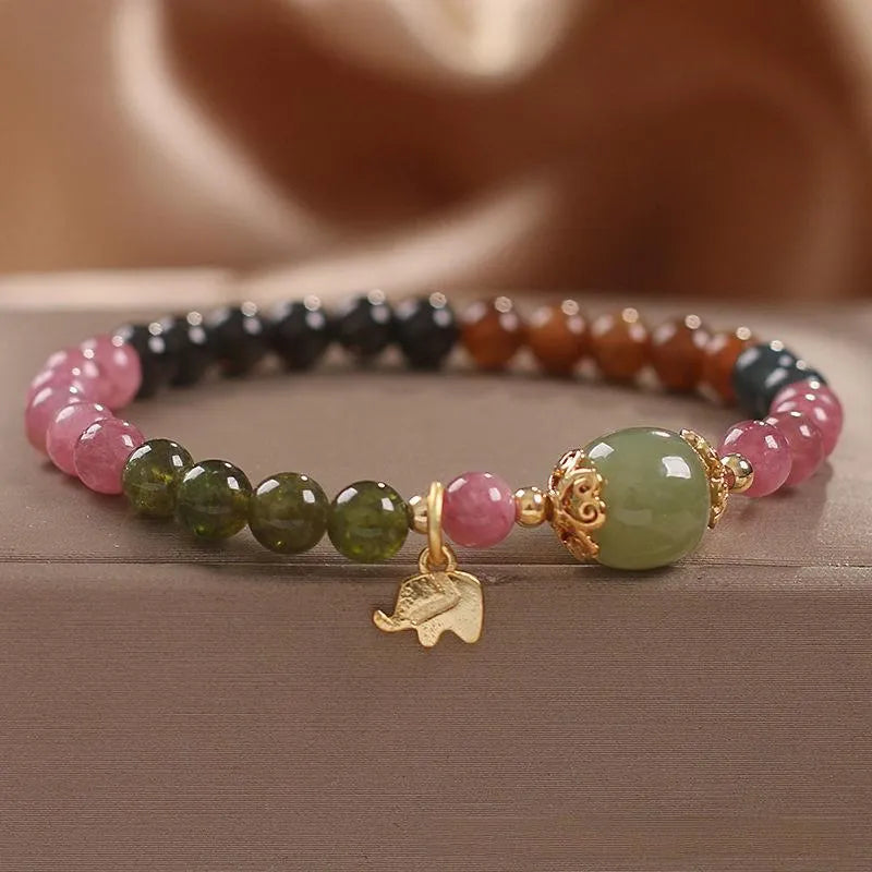 Tourmaline Bracelet "Charming Elephant"