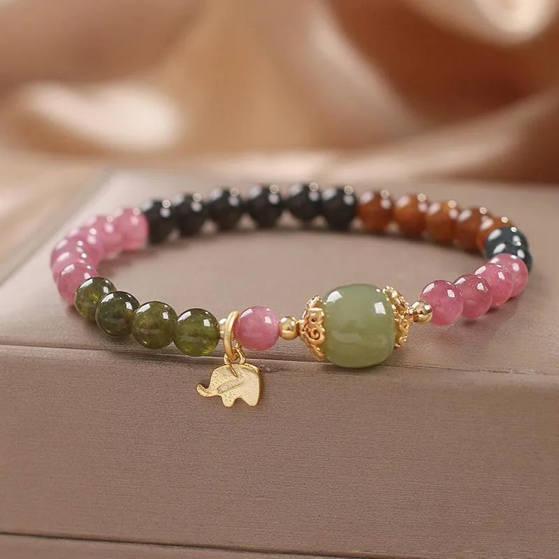 Tourmaline Bracelet "Charming Elephant"