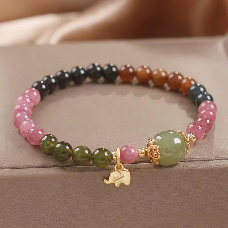 Tourmaline Bracelet "Charming Elephant"