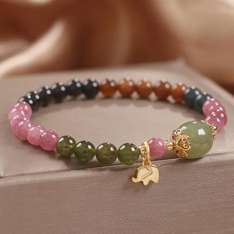 Tourmaline Bracelet "Charming Elephant"