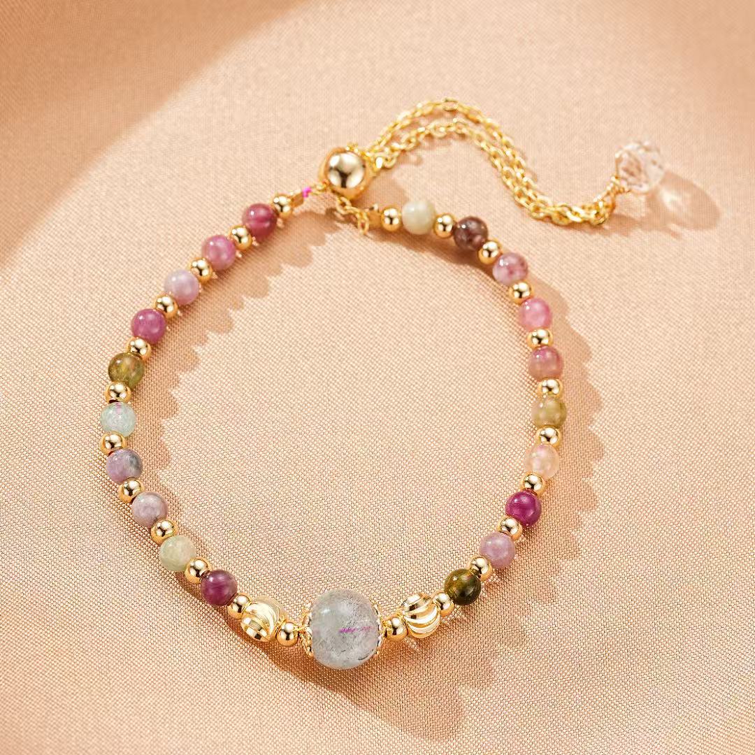 Armband Turmalin und Labradorit "Perlen der Gelassenheit"