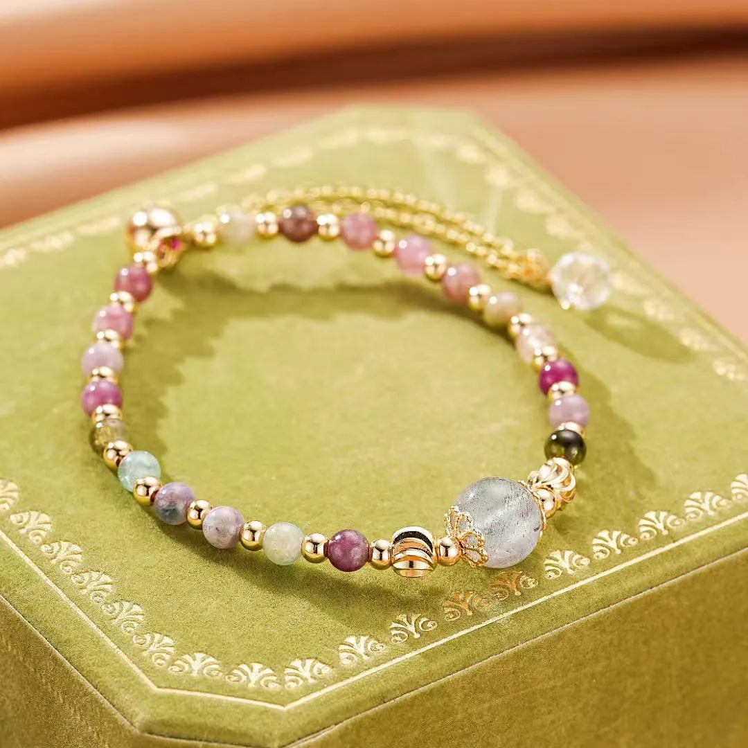 Armband Turmalin und Labradorit "Perlen der Gelassenheit"